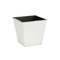 Contemporary Home Living 5.25" Silver and Black Square Tapered Planter